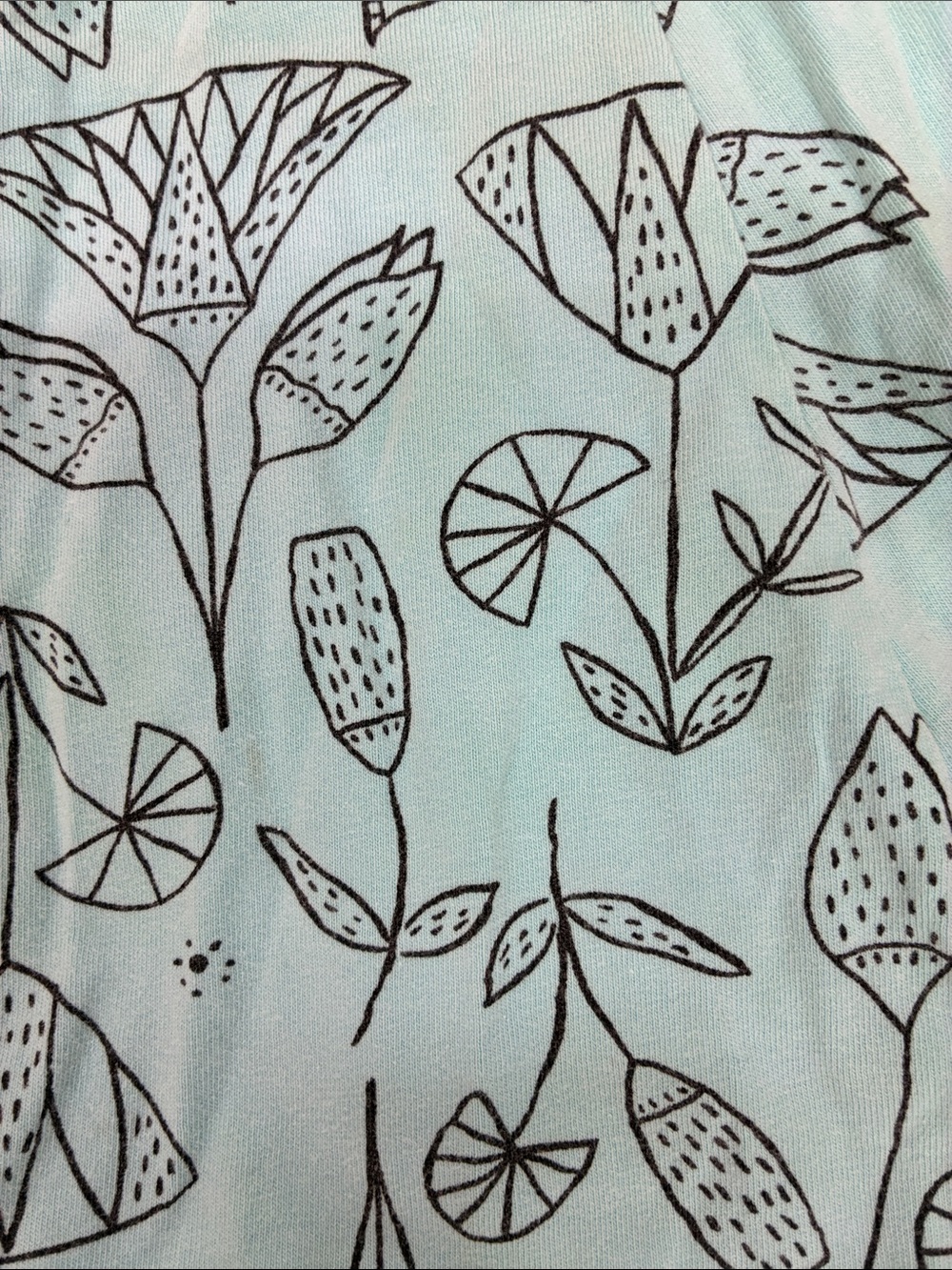Tea Collection Girls Teal Floral Print Sleeveless Cotton Dress Size 4 - Picture 4 of 6